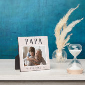 Rustikales Personalisiertes Papa Grandpa Foto Fotoplatte (InSitu)