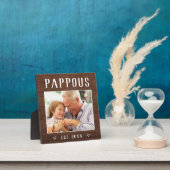 Rustikales Personalisiertes Pappel Opa Foto Fotoplatte (InSitu)