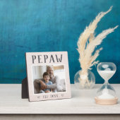 Rustikales Personalisiertes Pepaw Grandpa Foto Fotoplatte (InSitu)
