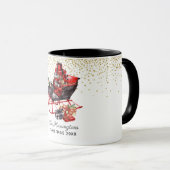 Rustikales Personalisiertes Rotes Vintages Schlitt Tasse (VorderseiteRechts)