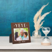 Rustikales Personalisiertes Yeye Grandpa-Foto Fotoplatte (InSitu)