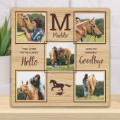Rustikales Pet Horse Personalisiert Memorial 5 Fot Fotoplatte