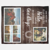 Rustikales Pet Horse Personalisiertes Memorial Fot Fleecedecke (Vorderseite (Horizontal))