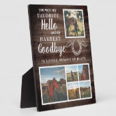 Rustikales Pet Horse Personalisiertes Memorial Fot Fotoplatte (Seite)