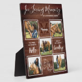 Rustikales Pet Horse Personalisiertes Memorial Fot Fotoplatte (Seite)