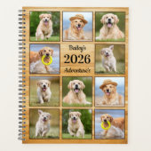 Rustikales Pet Journal Welpe Dog FotoCollage Planer (Vorderseite)