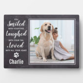 Rustikales Pet Loss Keepake Pet Memorial Foto Fotoplatte (Vorderseite)