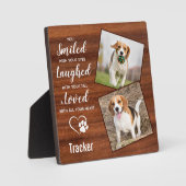 Rustikales Pet Loss Keepake Pet Memorial Foto Fotoplatte (Vorderseite)