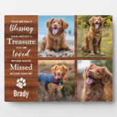 Rustikales Pet Loss Keepake Pet Memorial Foto Fotoplatte (Vorderseite)