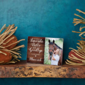 Rustikales Pet Loss Personalisiertes -Memorial Fot Fotoplatte (Seite)