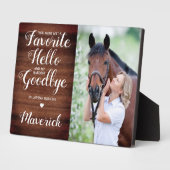 Rustikales Pet Loss Personalisiertes -Memorial Fot Fotoplatte (Seite)