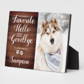 Rustikales Pet Loss Personalisiertes Pet-Memorial- Fotoplatte (Seite)