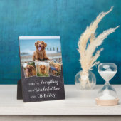 Rustikales Pet-Memorial aus Hund 4 Foto Keepake Fotoplatte (Seite)