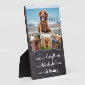 Rustikales Pet-Memorial aus Hund 4 Foto Keepake Fotoplatte (Seite)