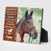 Rustikales Pet Memorial Horse Fotoplatte (Seite)