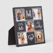 Rustikales Pet-Memorial Keepake Foto Collage Fotoplatte (Vorderseite)