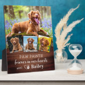 Rustikales Pet-Memorial Personalisiert 4 Foto Hund Fotoplatte (Seite)