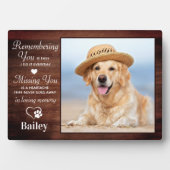 Rustikales Pet Memorial Personalisiert Beileid Dos Fotoplatte (Vorderseite)