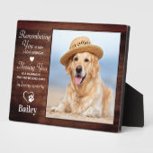 Rustikales Pet Memorial Personalisiert Beileid Dos Fotoplatte (Seite)