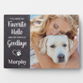 Rustikales Pet-Memorial Personalisiert Hund-Foto Fotoplatte (Vorderseite)