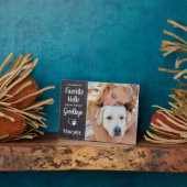 Rustikales Pet-Memorial Personalisiert Hund-Foto Fotoplatte (Seite)