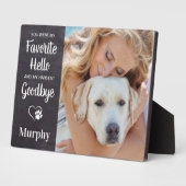 Rustikales Pet-Memorial Personalisiert Hund-Foto Fotoplatte (Seite)