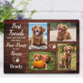 Rustikales Pet Memorial Personalisiert Paw Prints  Fotoplatte