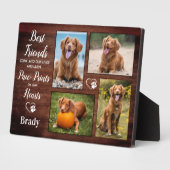 Rustikales Pet Memorial Personalisiert Paw Prints  Fotoplatte (Seite)