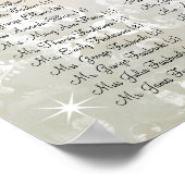 Rustikales Pfauenschiff-Seekarte Poster (Ecke)