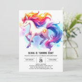 Rustikales Pferd Geburtstag Einladung (Stehend Vorderseite)