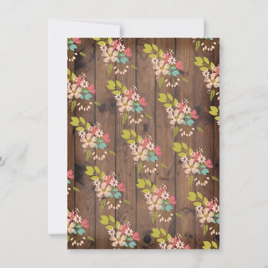 Rustikales Pferd Geburtstagsparty Einladung (Rückseite)