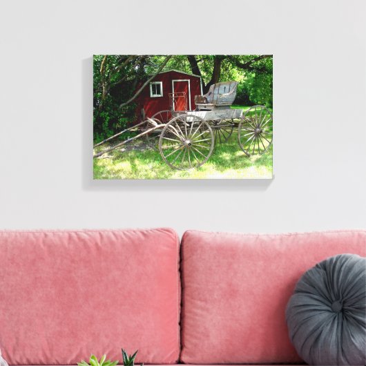 Rustikales Pferd Gezeichnet Beförderung Leinwanddruck (Insitu (Wohnzimmer))