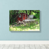 Rustikales Pferd Gezeichnet Beförderung Leinwanddruck (Insitu (Holzboden))