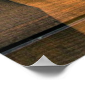 Rustikales Pferd Sonnenblumen Wagon Wheel Cowboy B Poster (Ecke)