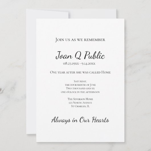 Rustikales Pferdchen Satin Western Totenjahr Einladung (Rückseite)