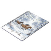 Rustikales Pferde-Weihnachten Notizblock (Linke Seite)