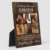 Rustikales Pferdeerinnerungsfoto Fotoplatte (Seite)