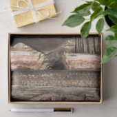 Rustikales Pferdehufeisen auf Barnholz Seidenpapier (Geschenk)