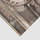 Rustikales Pferdehufeisen auf Barnholz Seidenpapier (Detail)