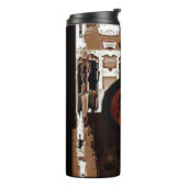 Rustikales Pferdemuster Thermosbecher (Nach links gedreht)