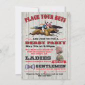 Rustikales Pferderennen Derby Party Poster Einladu Einladung (Vorderseite)