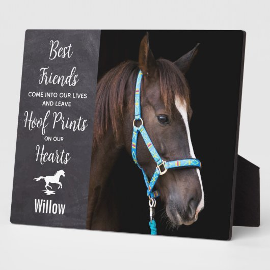 Rustikales Pferderennen Keepake Pferdegedenken Fotoplatte (Seite)