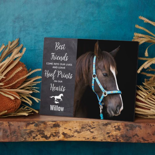 Rustikales Pferderennen Keepake Pferdegedenken Fotoplatte (Seite)