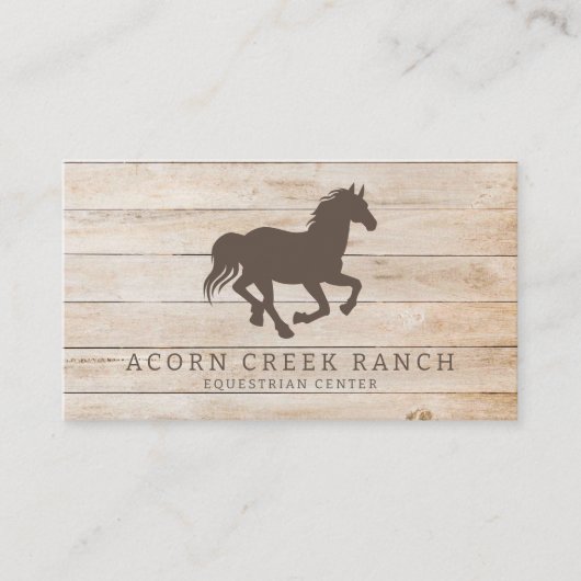 Rustikales Pferderennzentrum Visitenkarte (Vorderseite)