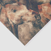 Rustikales Pferdetrio Seidenpapier (Ausschnitt)