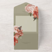 Rustikales Pfirsich- und Rostpfirsichessen zum Abe All In One Einladung (Außenbereich)