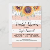 Rustikales pfirsichfarbenes Brautparty Einladung (Vorderseite)