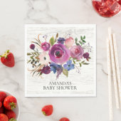 Rustikales Pflaumenblauer Duschpapier Napkins Serviette (Beispiel)