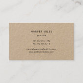 Rustikales Pfoten-Logo Briefmarke kraft Visitenkar Visitenkarte (Rückseite)