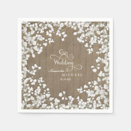 Rustikales Picnic Empfang Gipskraut Serviette